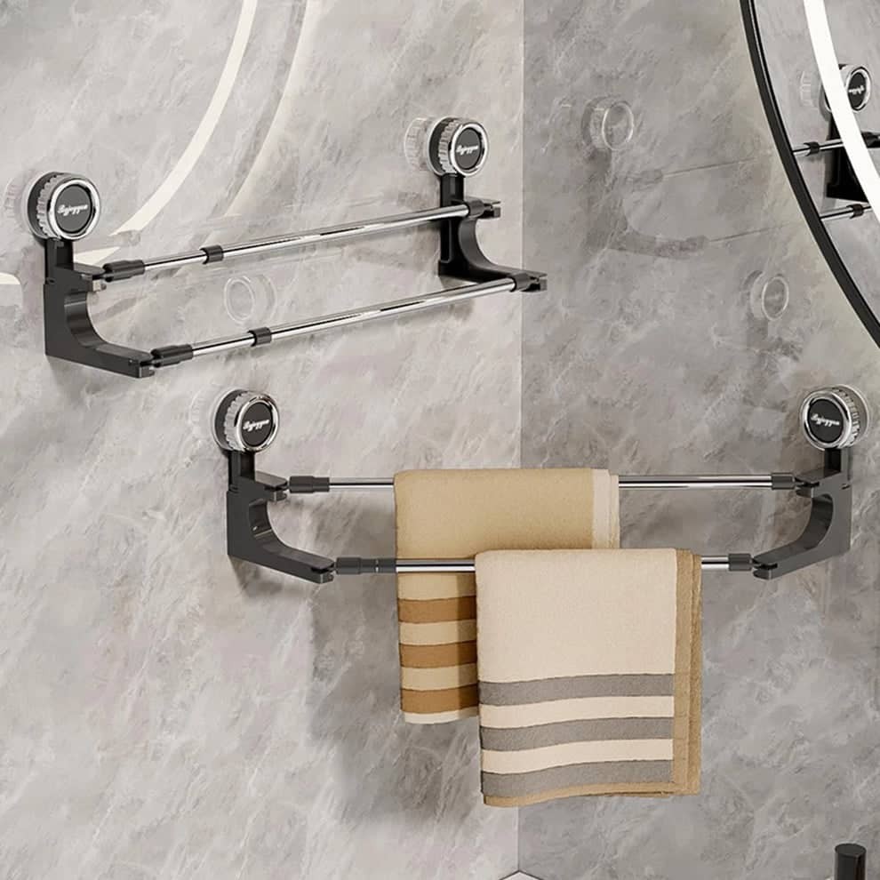 حامل مناشف مزدوج قابل للتمدد