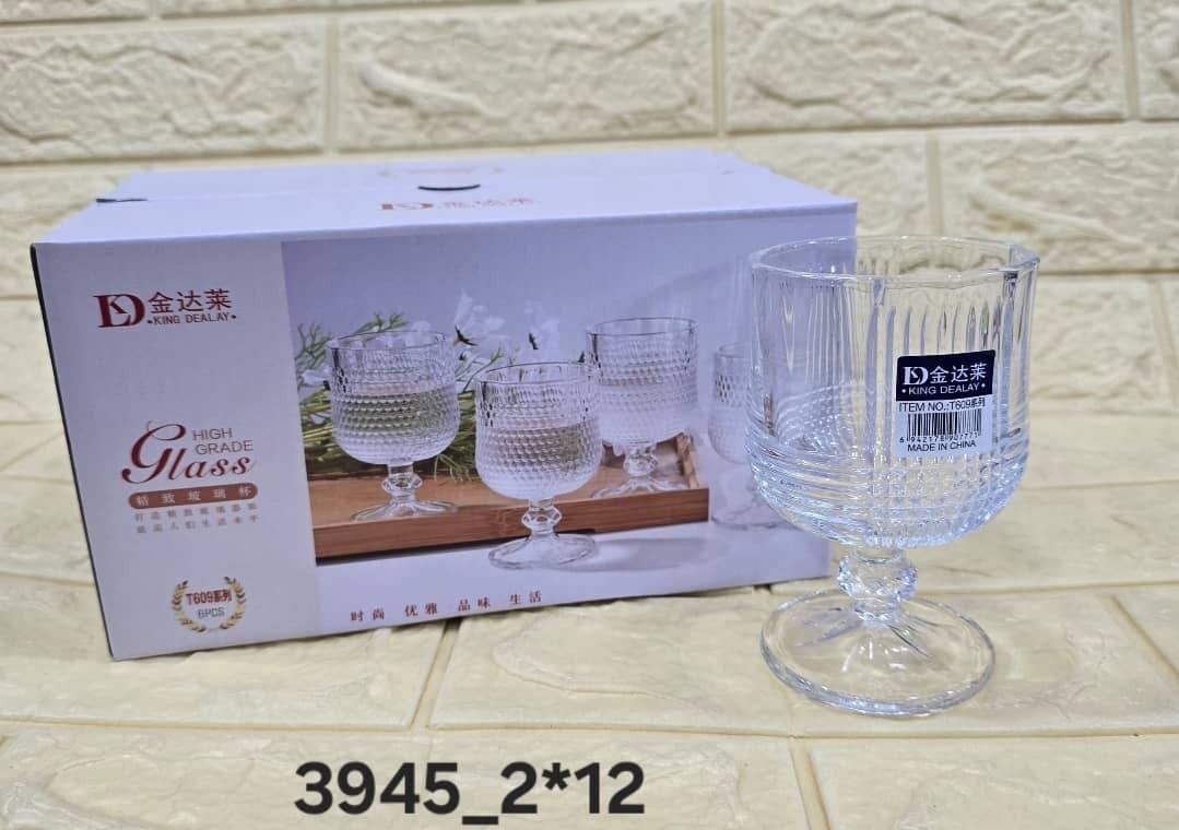 اكواب عصير  زجاج ابيض جلاس راقي وانيق /6 حبات