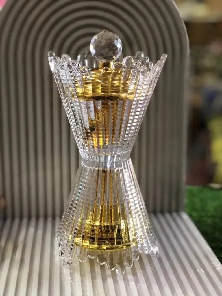 مبخرة كريستال فحم أنيقة لمبخرة البخور والعود - ديكور منزلي عصري 20 سم × 11.4 سم