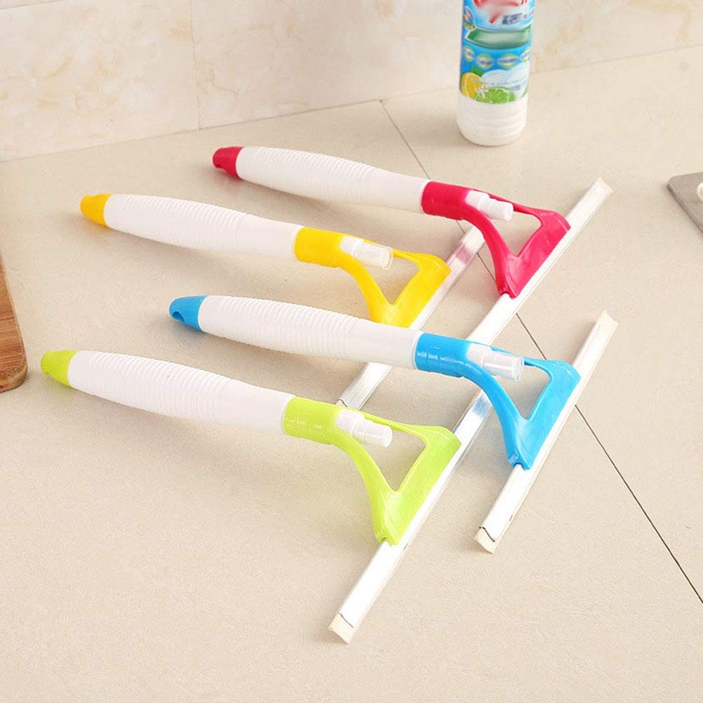 أداة تنظيف الزجاج من Cryfokt – ممسحة مع بخاخ ومقبض مطاطي – متعددة الاستخدامات