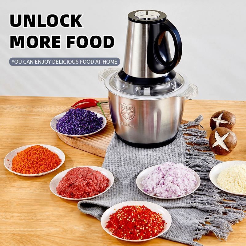 فرامة لحم وخضار كهربائية ذكية – سعة 2 لتر مع شفرات رباعية